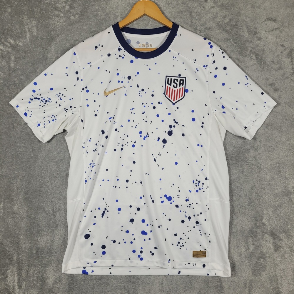 Nike USMNT USA Men's National 2023 Home Splatter Soccer Jersey Size Large